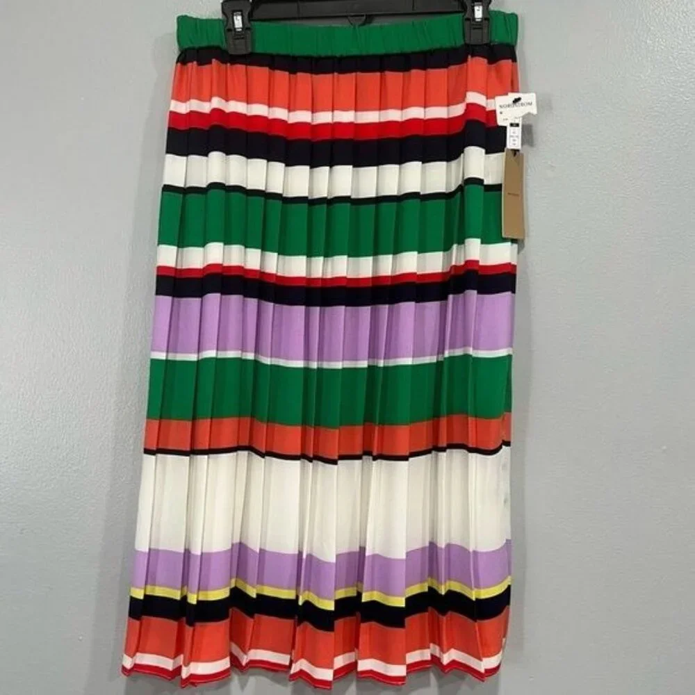 Halogen women‎ multicolor plaid skirt size M